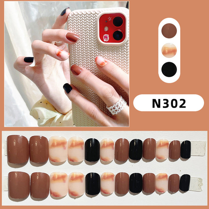 Floral Pattern Press-On Nail Set