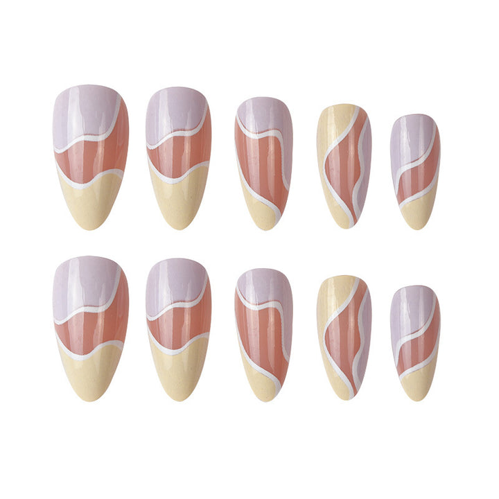 Artistic Abstract Nail Art Extensions Kalsten