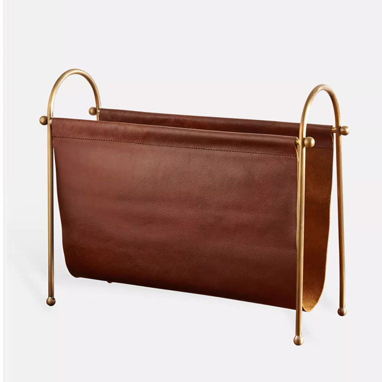 Elegant Leather Magazine Holder