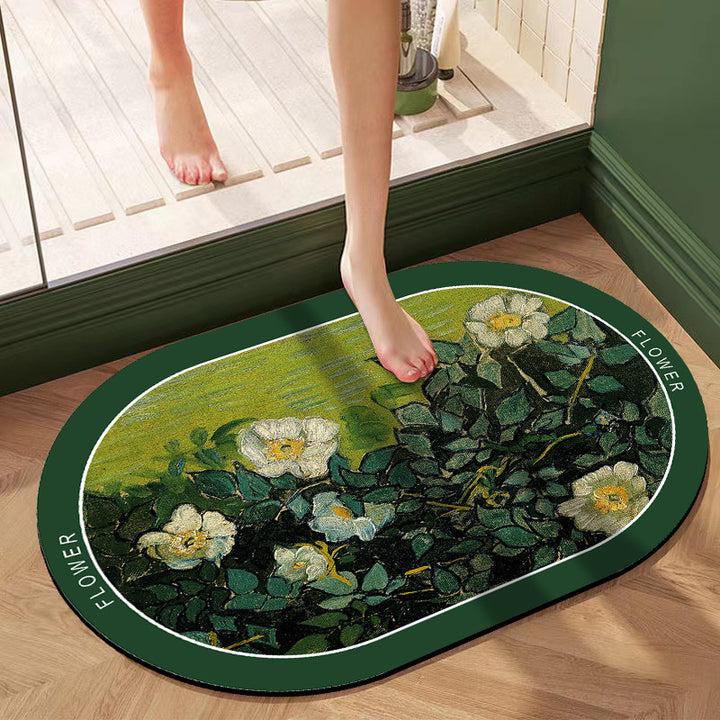 Artistic Ocean Scene Bath Mat
