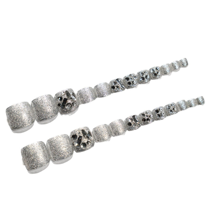 Decorative Rhinestone Press-On Toenails