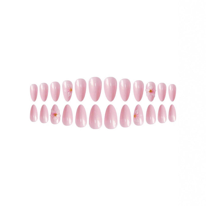 Floral-Decorated Stiletto Press-On Nail Art Kalsten