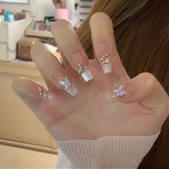 Artistic Nail Design with Decorative Elements Kalsten