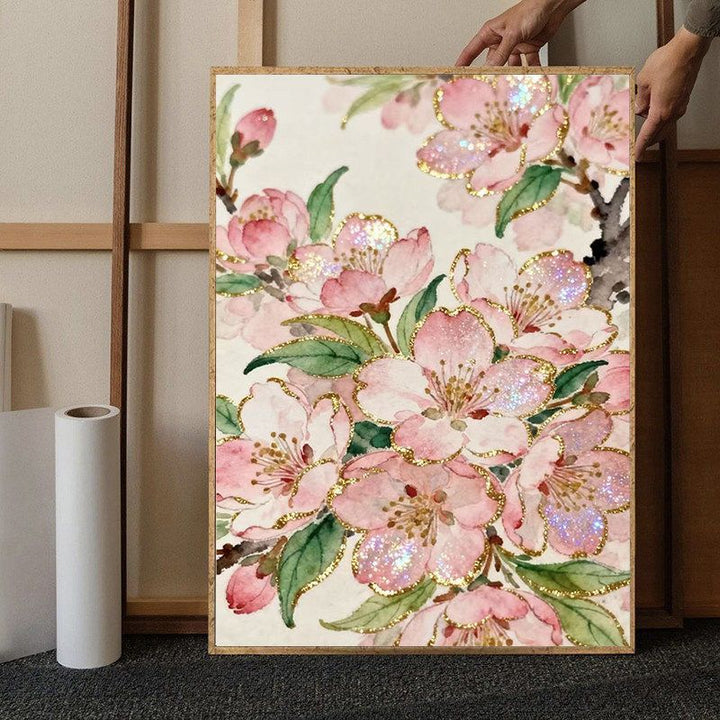 Floral Glitter Art Canvas Print Kalsten