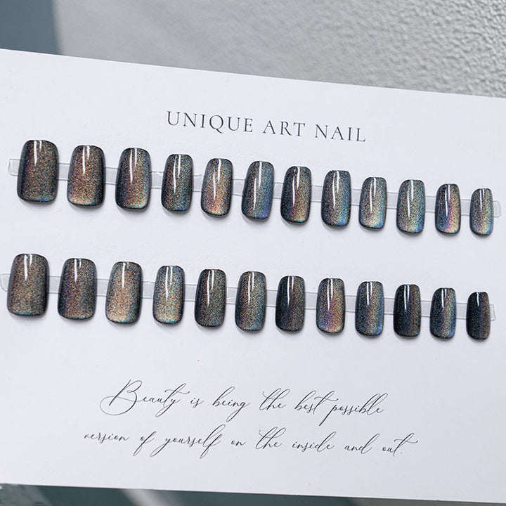 Glossy Holographic Press-On Nail Set