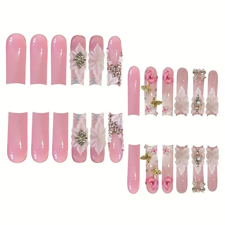 Floral-Inspired Acrylic Nail Art Kalsten