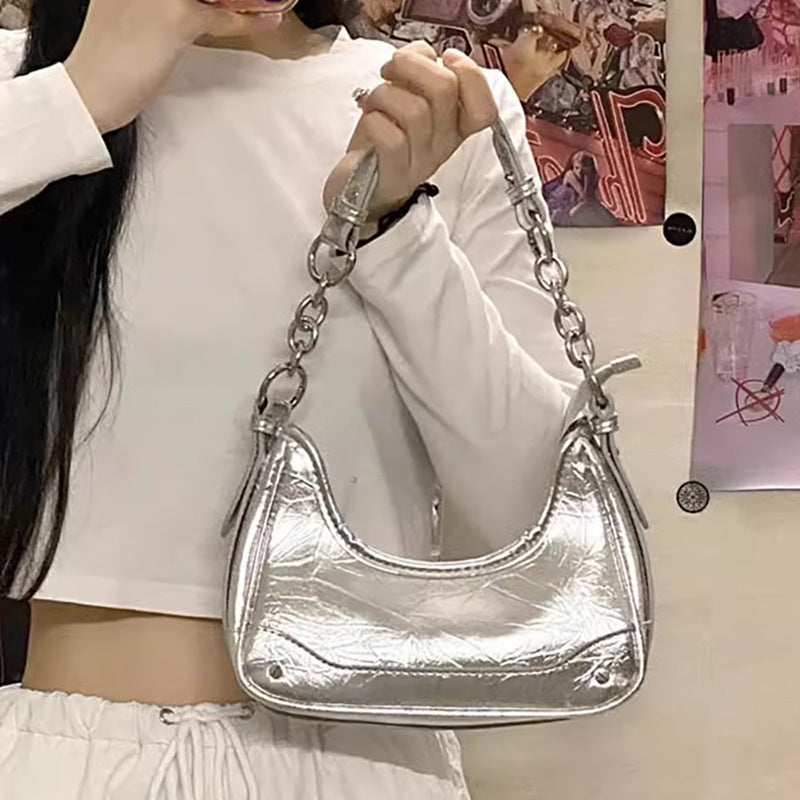 Chic Metallic Shoulder Bag Kalsten