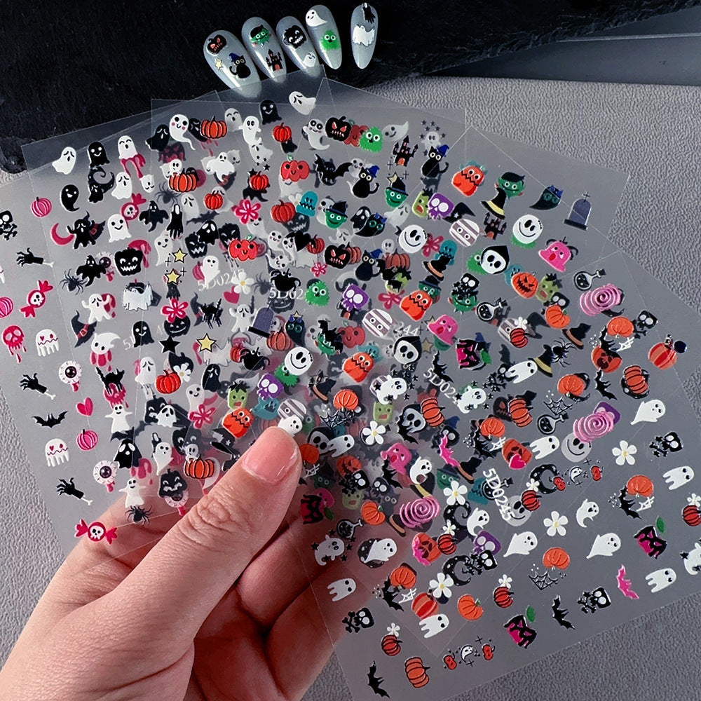 Halloween-Themed Nail Art Sticker Set