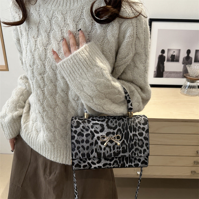 Stylish Animal Print Top Handle Handbag Kalsten