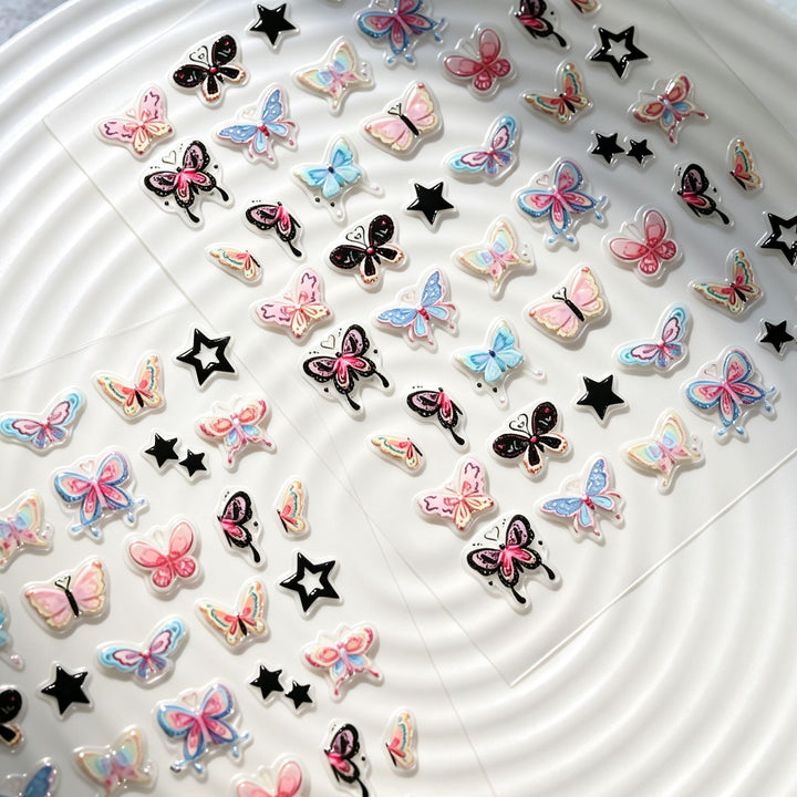 Colorful Butterfly Nail Art Stickers