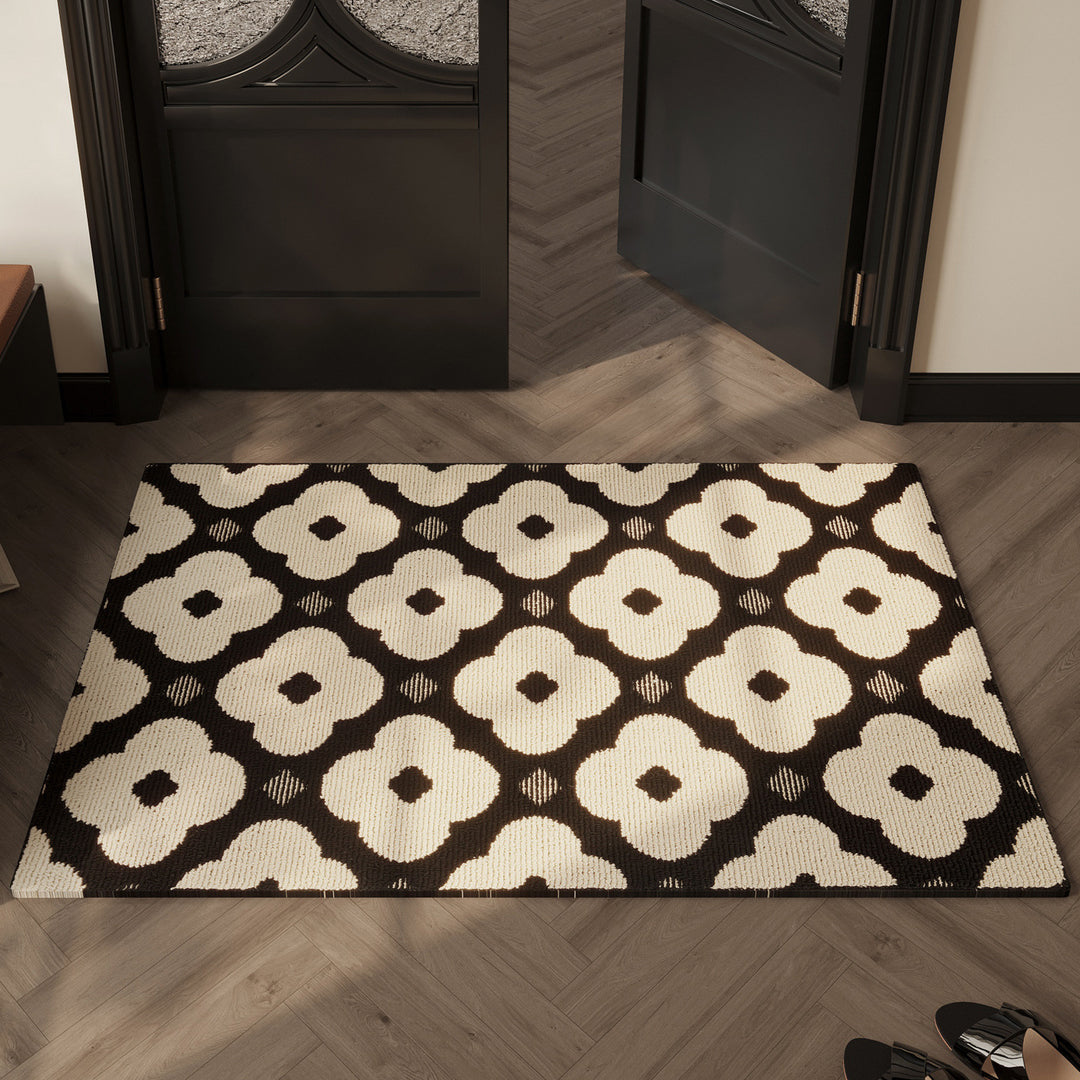 Floral Patterned Entrance Mat