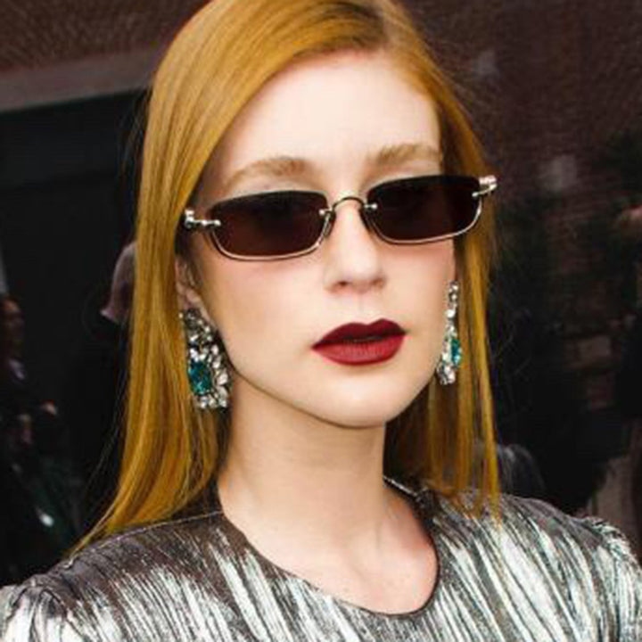 Women Fashionable Square Sunglasses with Elegant Metal Frame Kalsten