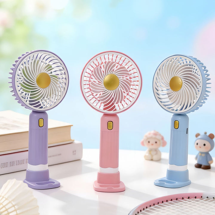 Women Portable Mini Hand Fan with USB Charging Function and Multiple Speed Levels Kalsten