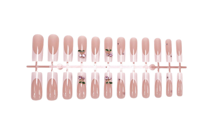 Artificial nail set with floral decorations Kalsten