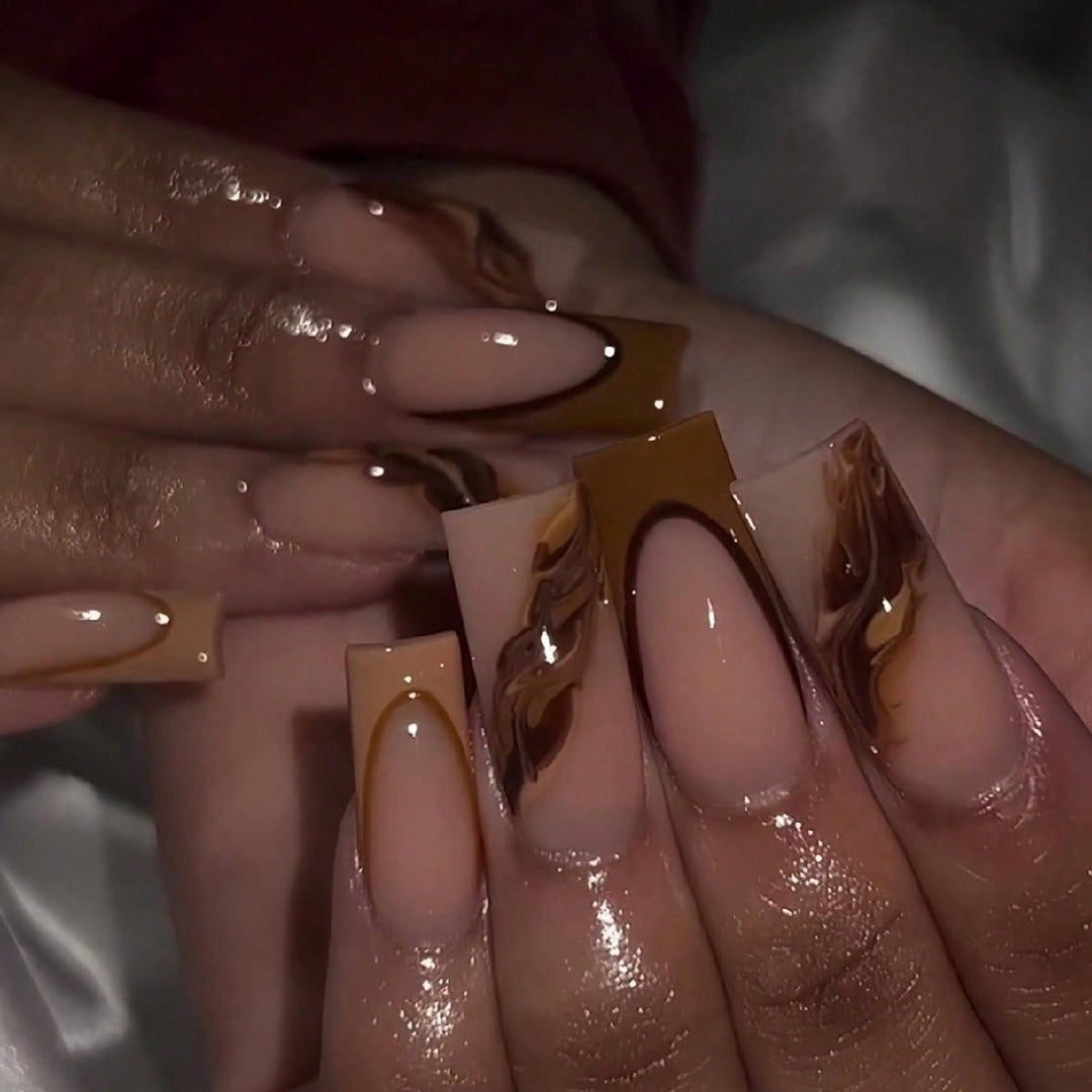 Marble Art Acrylic Nail Enhancements Kalsten