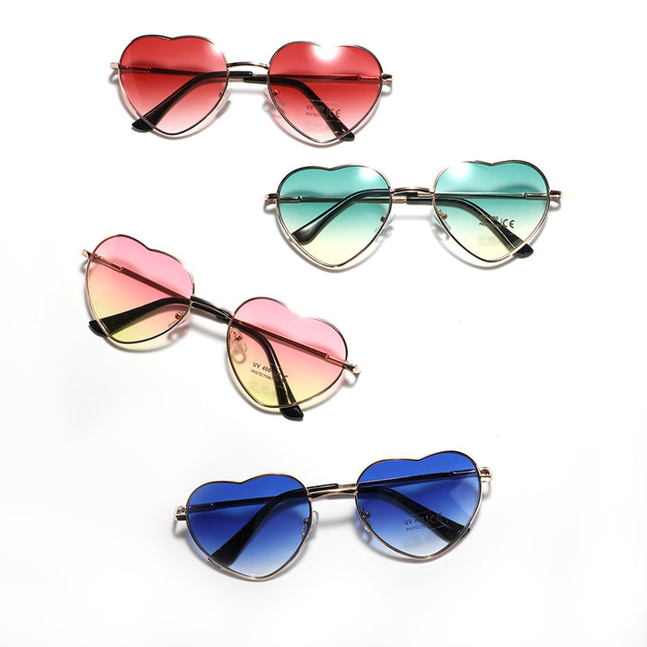 Women Heart-Shaped Sunglasses with UV Protection and Delicate Frame Kalsten