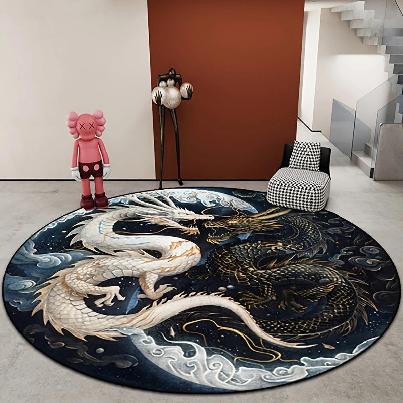 Floral Patterned Round Area Rug Kalsten