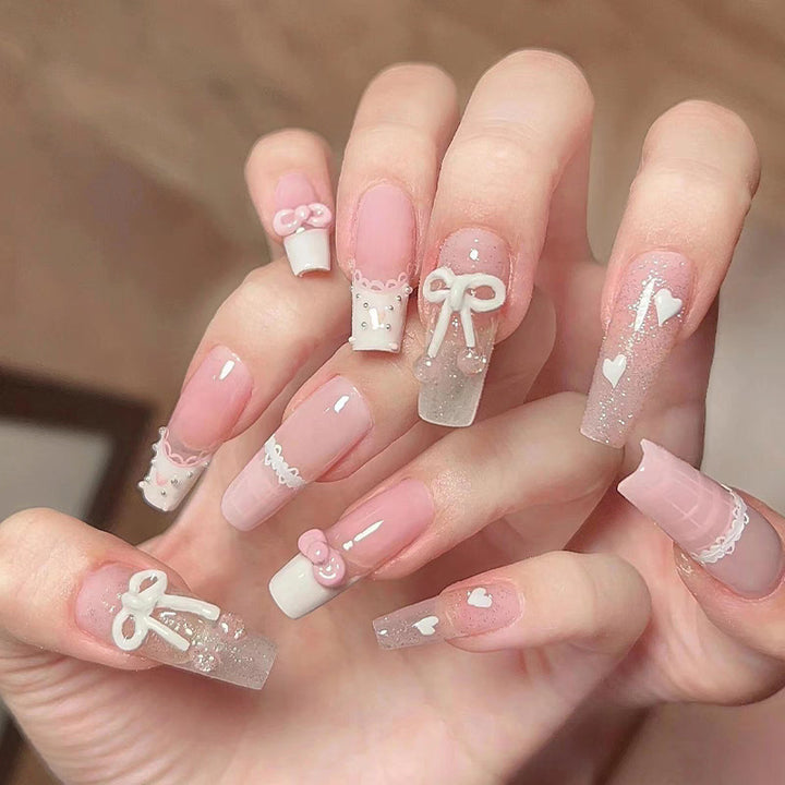 Artistic Floral and Gemstone Press-On Nails Kalsten