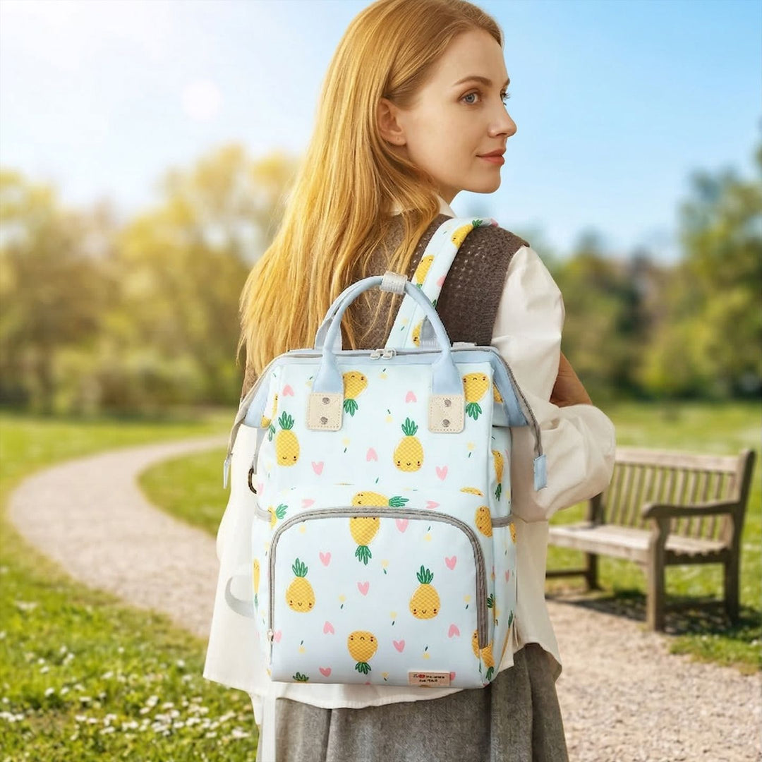 Playful Pineapple Print Diaper Backpack Kalsten