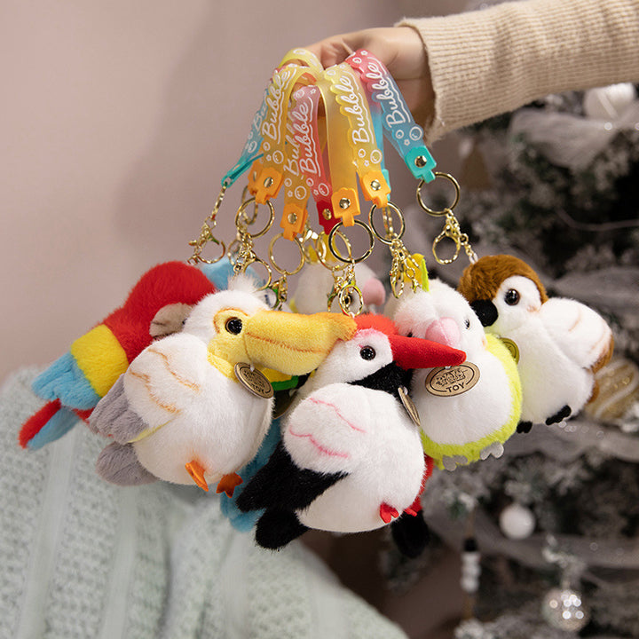 Plush Shoulder-Sitting Toucan Clip-On Companion with Metal Clip and Soft Huggable Body Kalsten