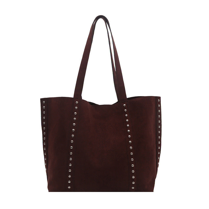 Chic Studded Suede Tote Bag Kalsten