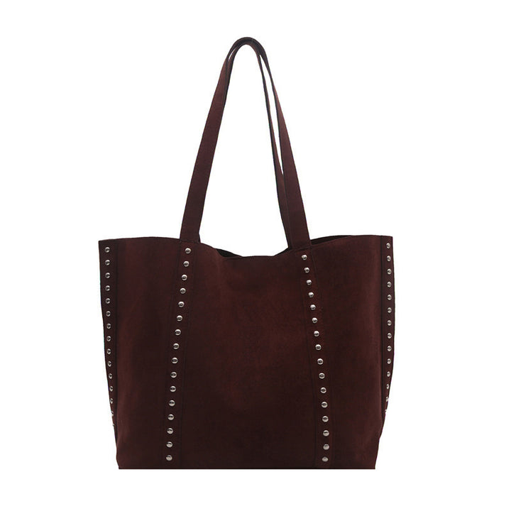 Chic Studded Suede Tote Bag Kalsten