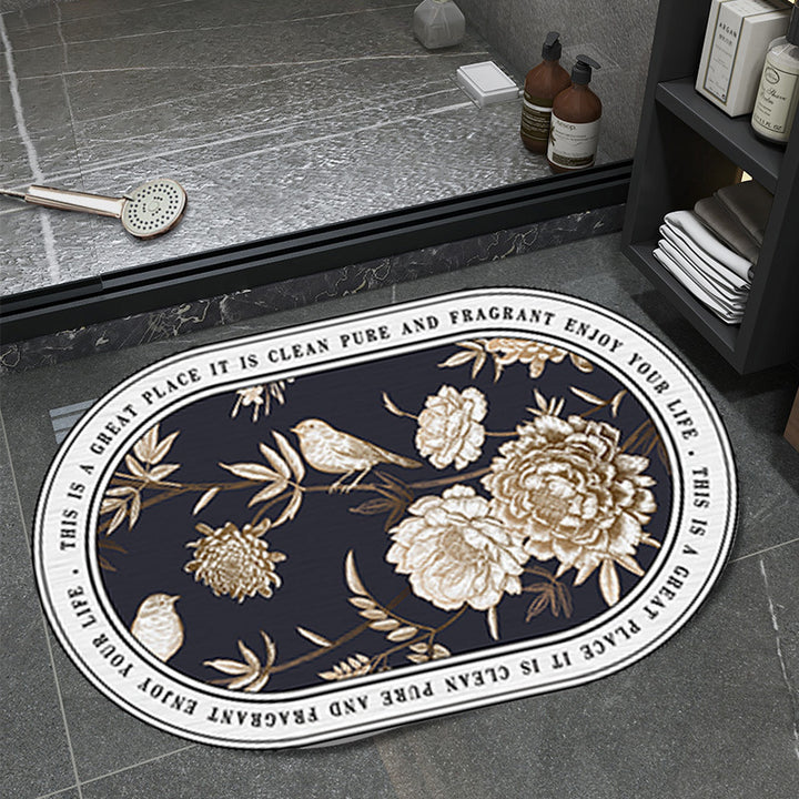 Floral Pattern Bathmat Kalsten