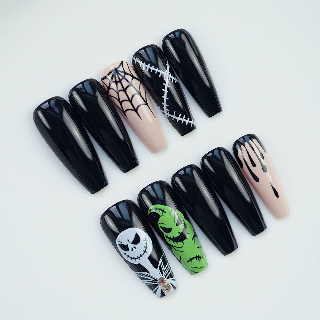 Themed Halloween Press-On Nail Art Set Kalsten