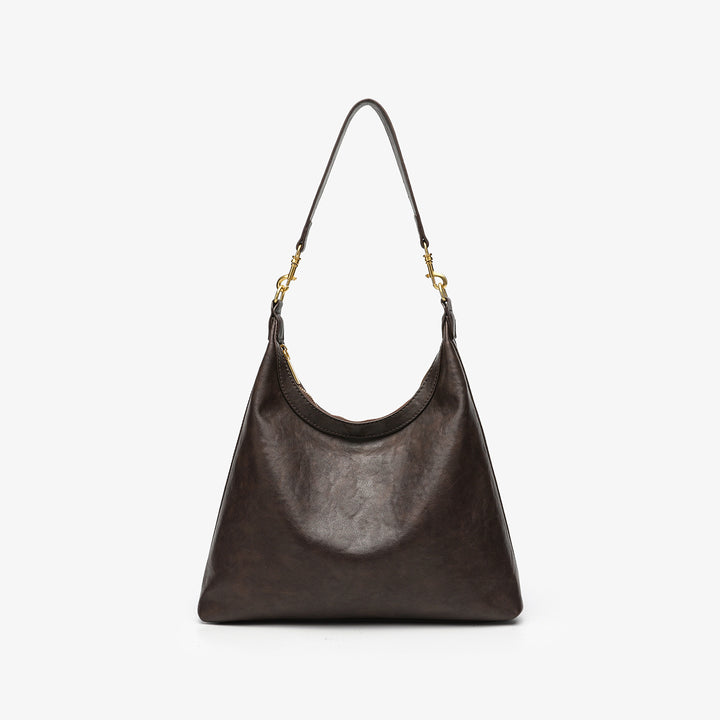 Chic Slouchy Leather Hobo Handbag