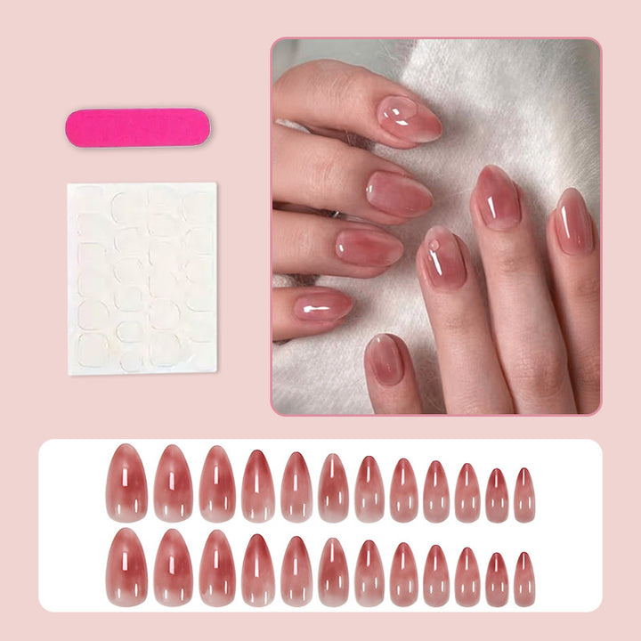 Artificial nail set with elegant, transparent shine Kalsten