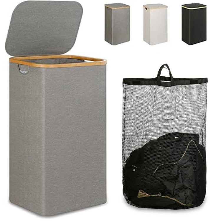 Multifunctional laundry storage box with bamboo lid Kalsten