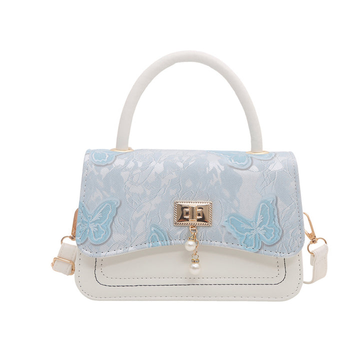 Elegant Floral Print Handheld Purse