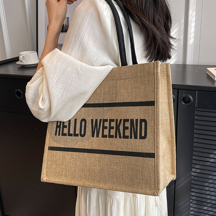 Elegantly Designed Linen Tote Bag