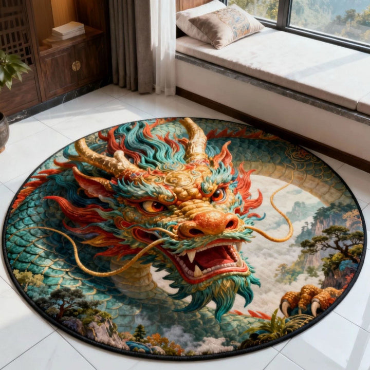 Animal-Themed Round Area Rug
