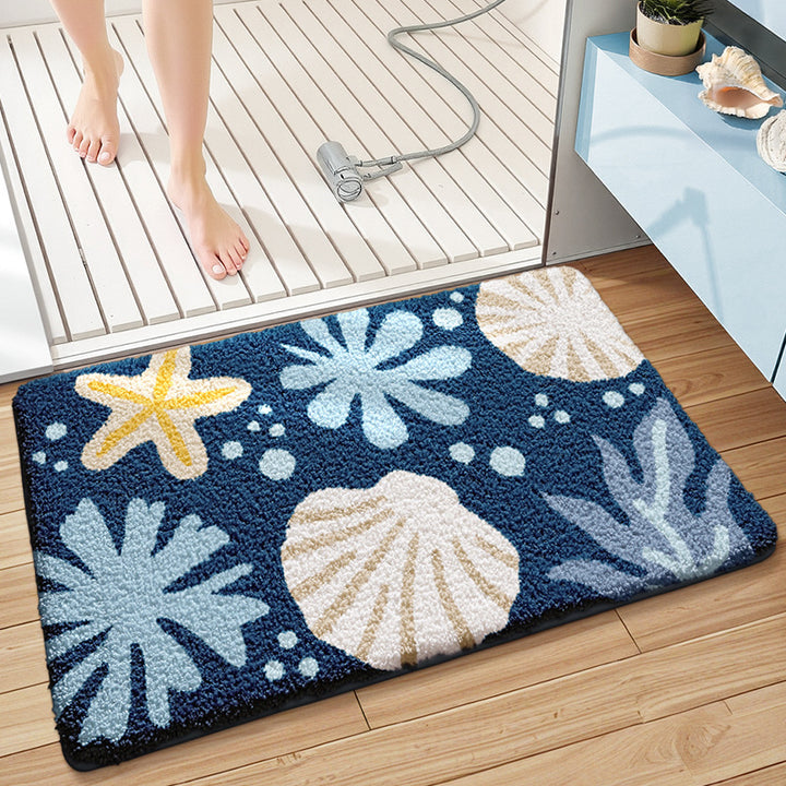 Coastal-Themed Bath Mat Kalsten