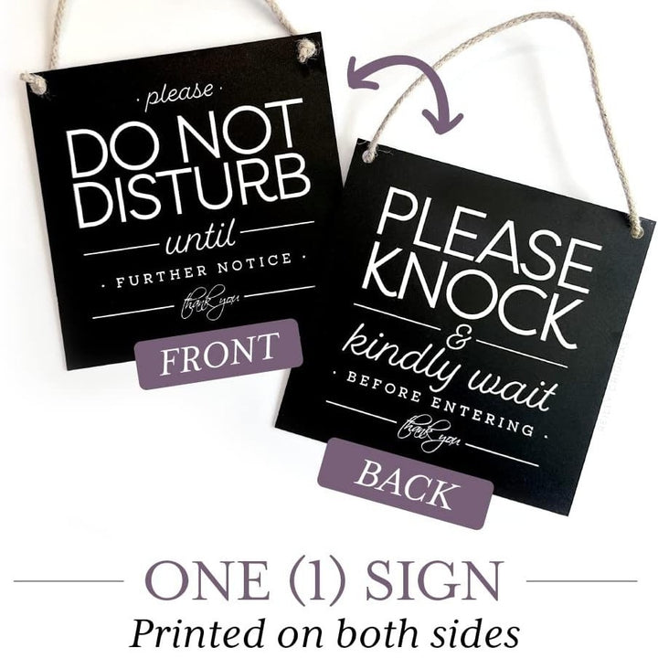 Double-Sided Hanging Door Sign