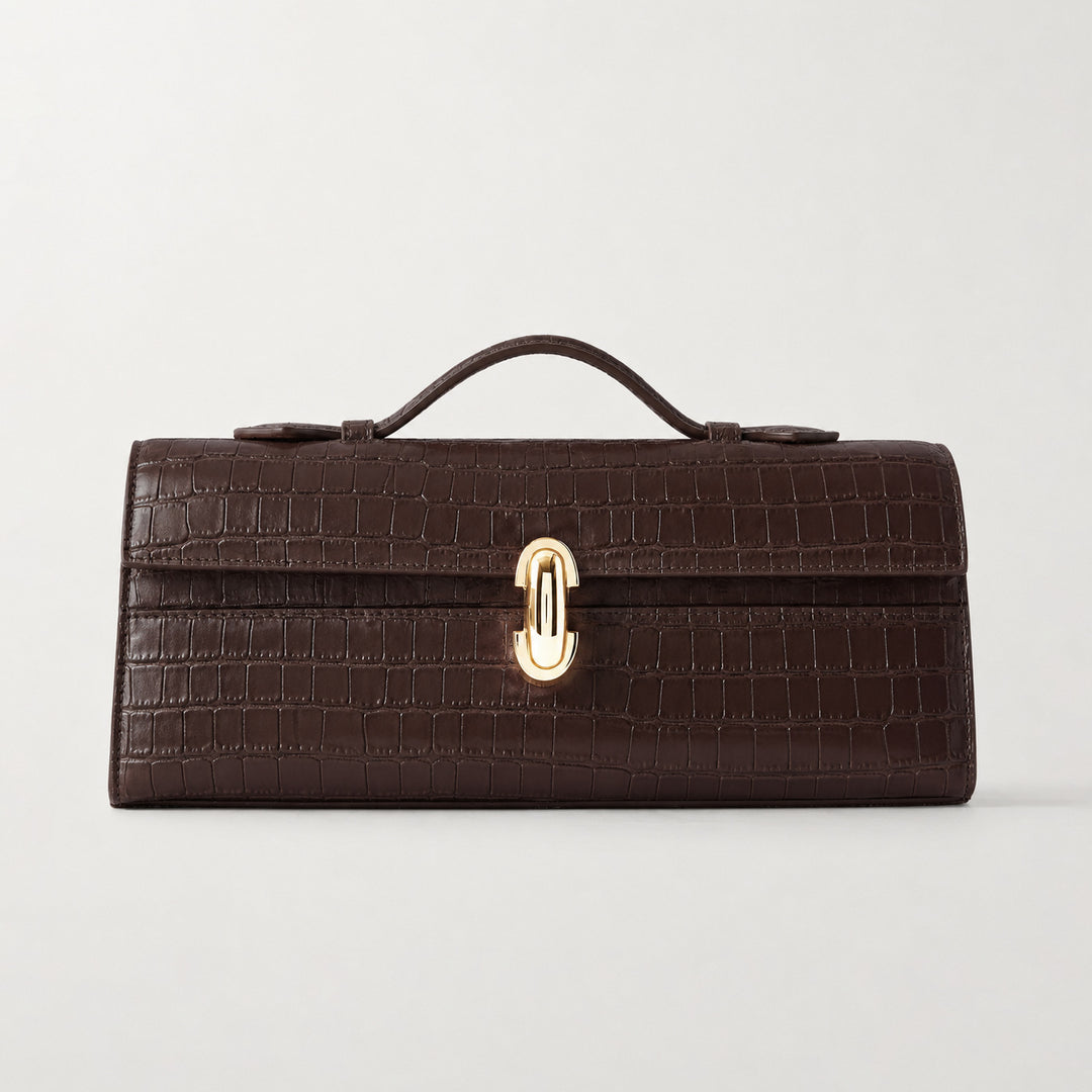 Sophisticated Suede Handheld Satchel