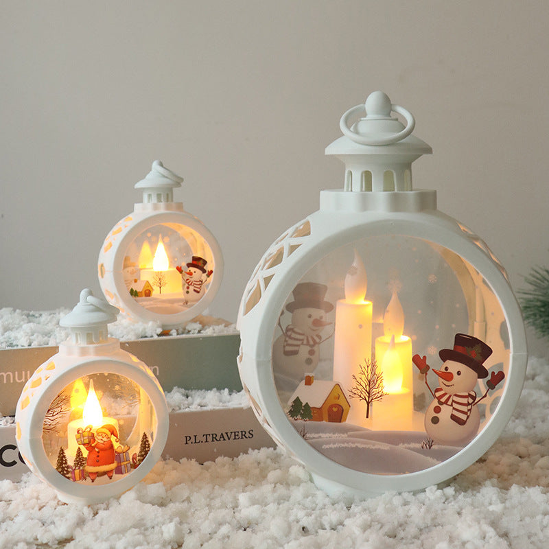 Decorative Christmas lantern with LED lighting