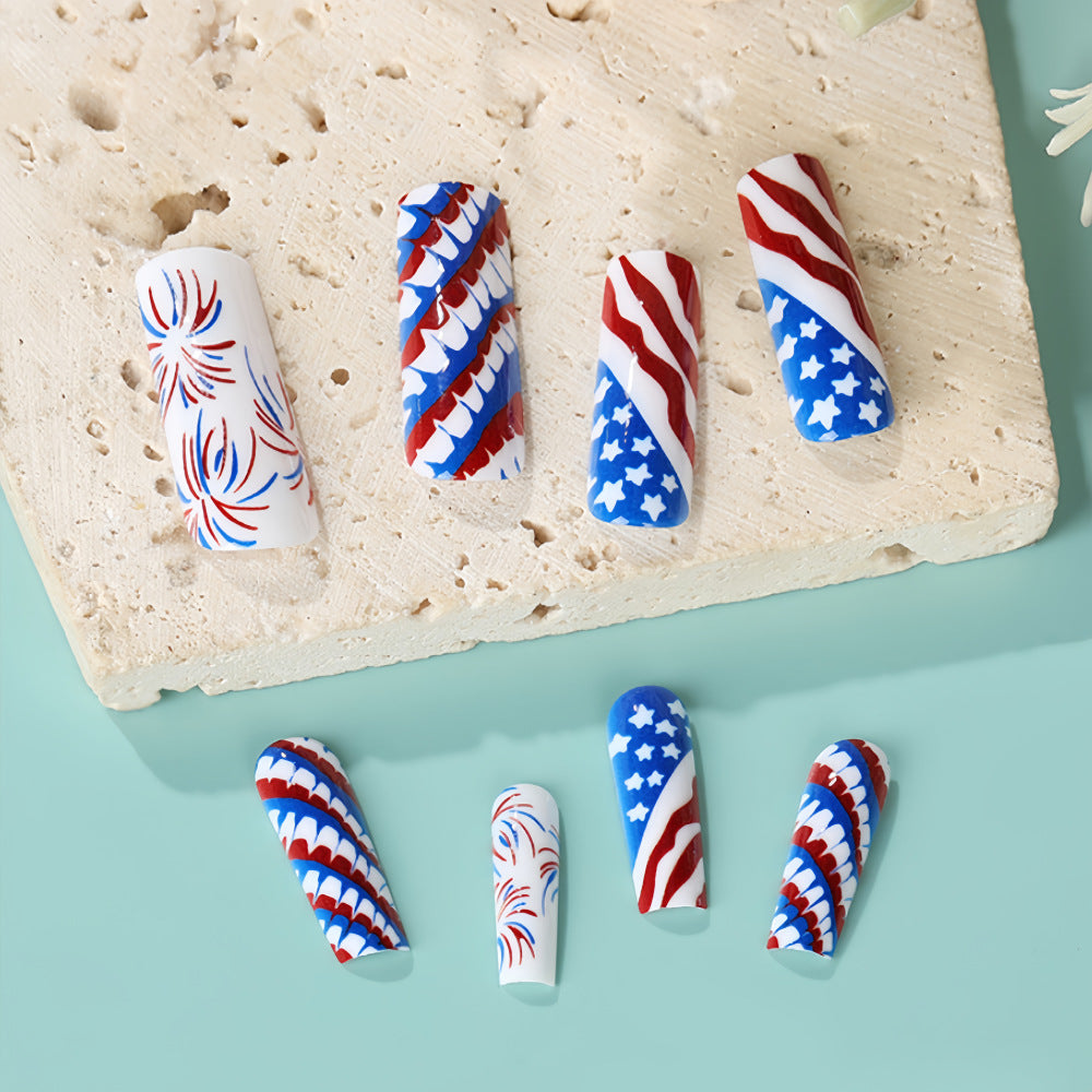 Artificial nails with patriotic patterns Kalsten