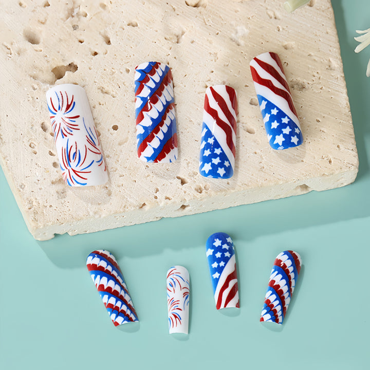 Artificial nails with patriotic patterns Kalsten