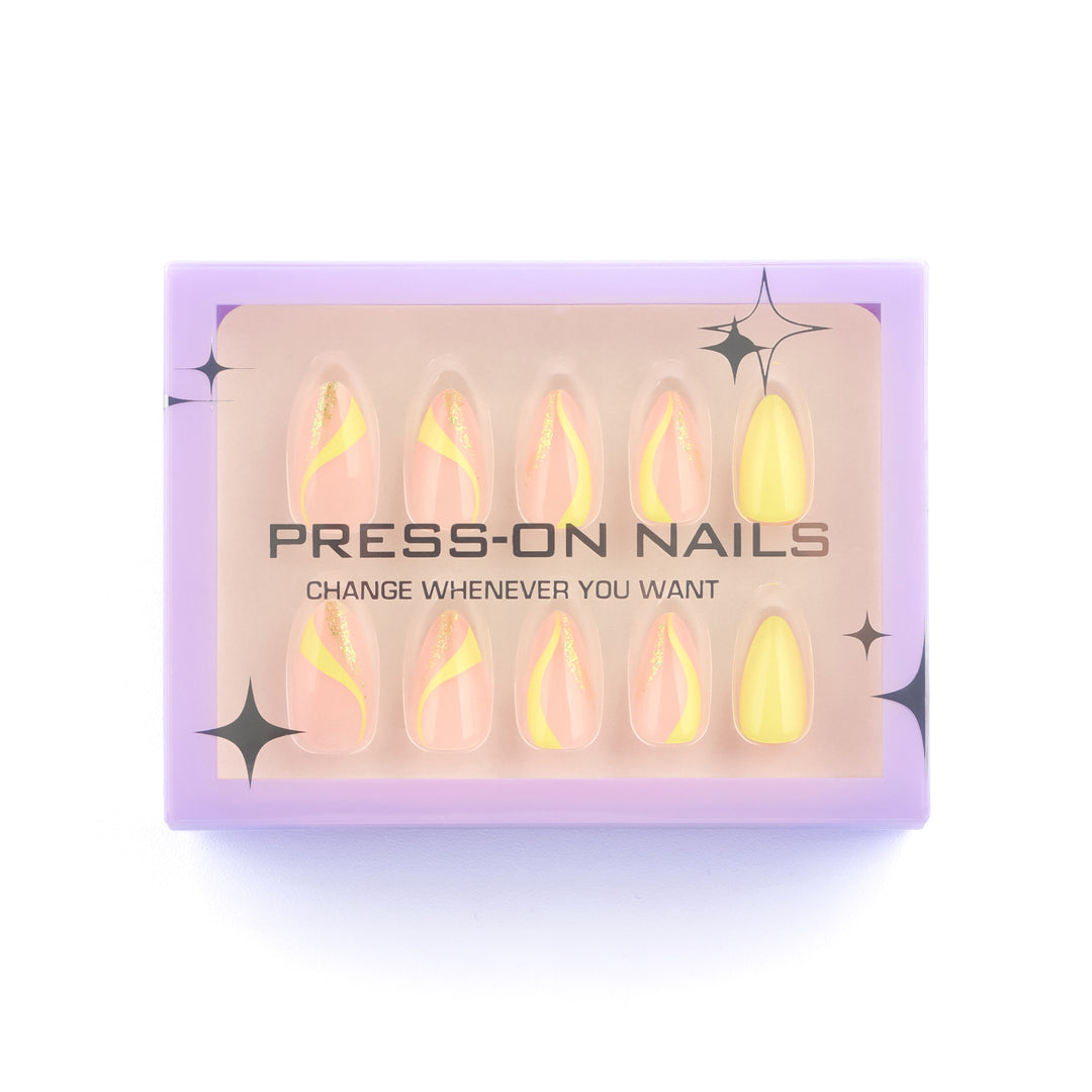Artificial Press-On Nails with glamorous designs Kalsten