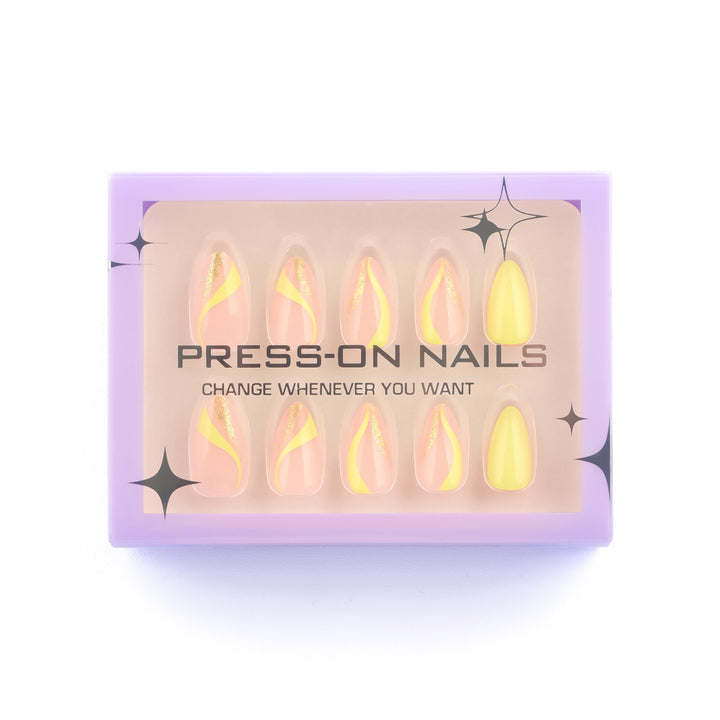 Artificial Press-On Nails with glamorous designs Kalsten