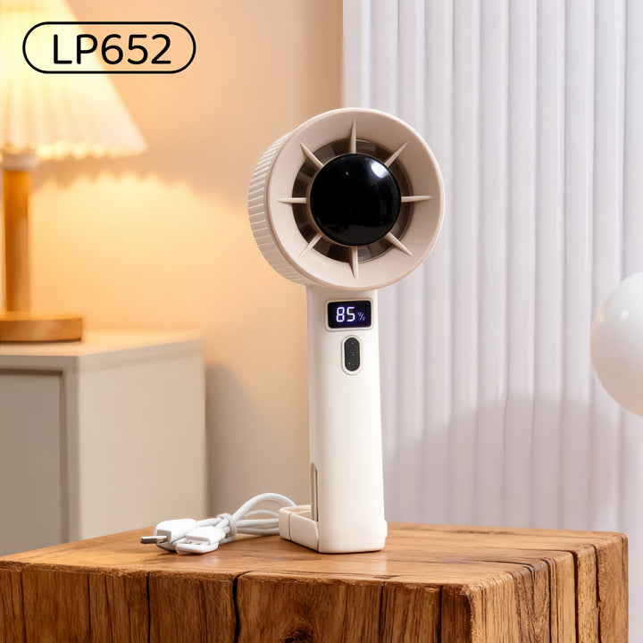 Women's portable handheld fan with LED display and USB connection Kalsten