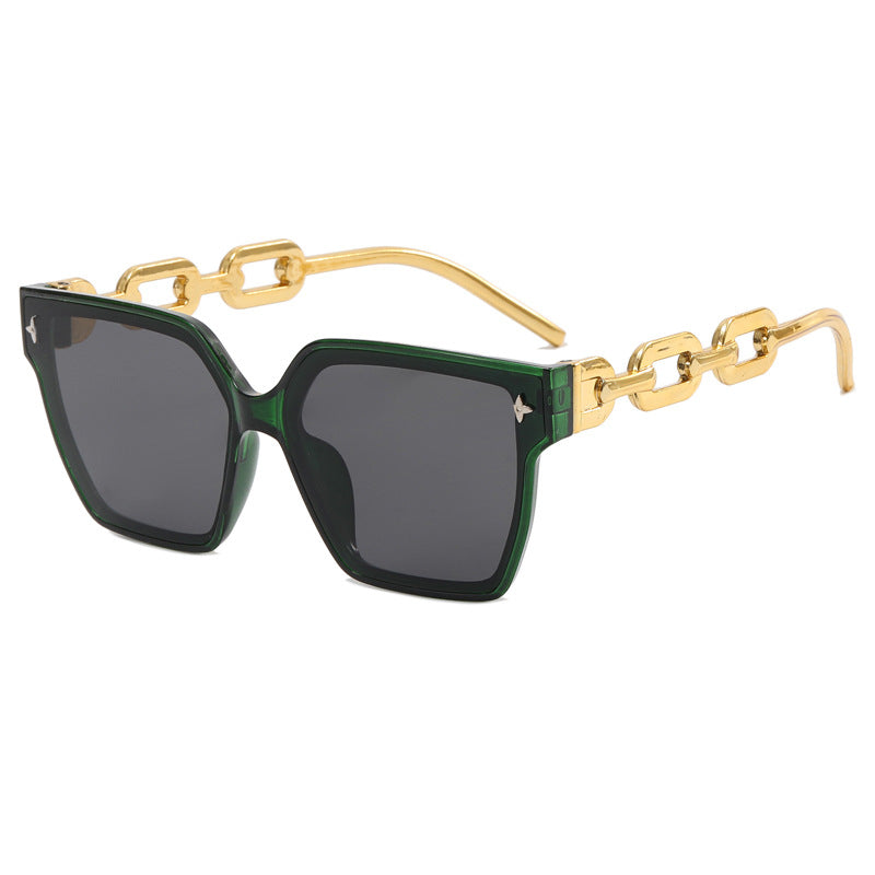Ladies fashionable oversized sunglasses with combined frame Kalsten