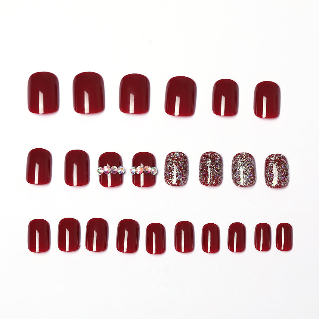 Glamorous Rhinestone Embellished Press-On Nail Set