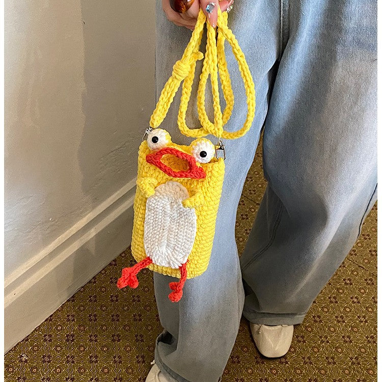 Crochet Animal-Themed Crossbody Bag