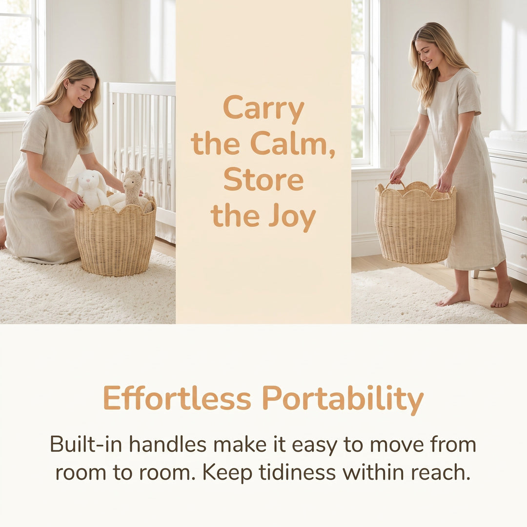 Stylish laundry basket with wave edge Kalsten