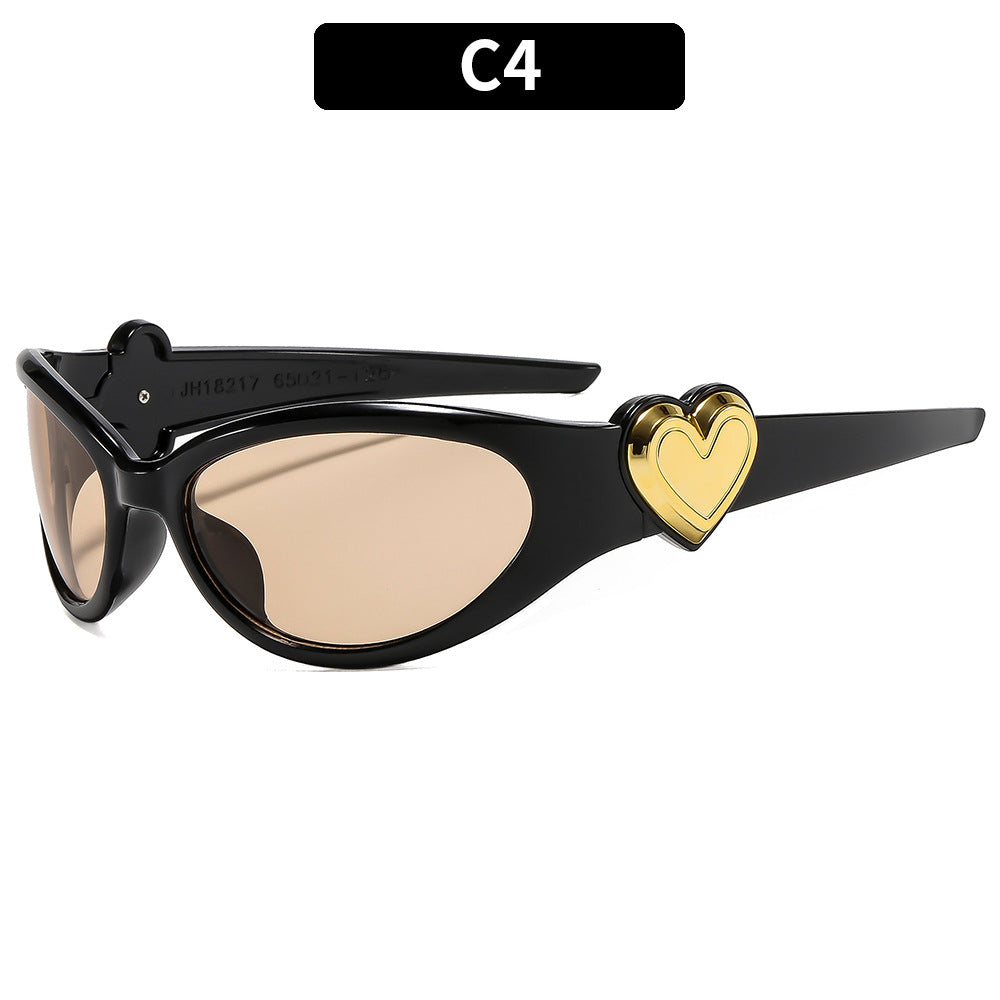 Heart-Shaped Cat-Eye Sunglasses