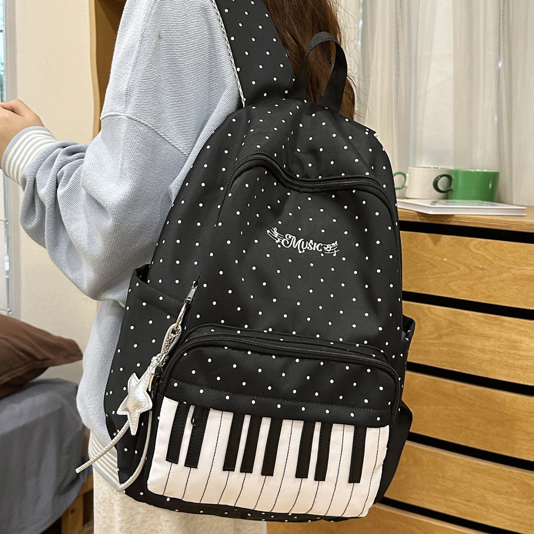 Musical-Themed Polka Dot Backpack Kalsten