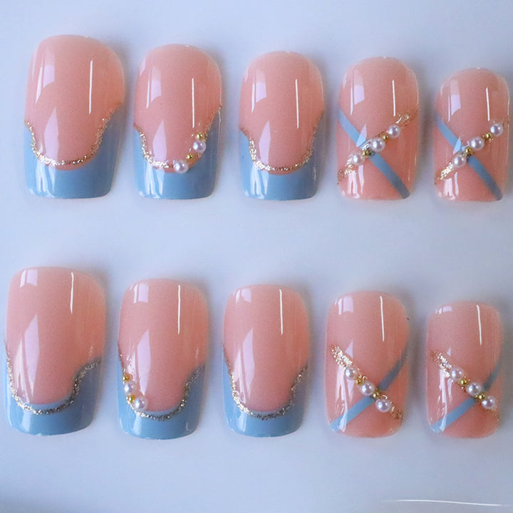 Elegant Decorative Acrylic Press-On Nails Kalsten